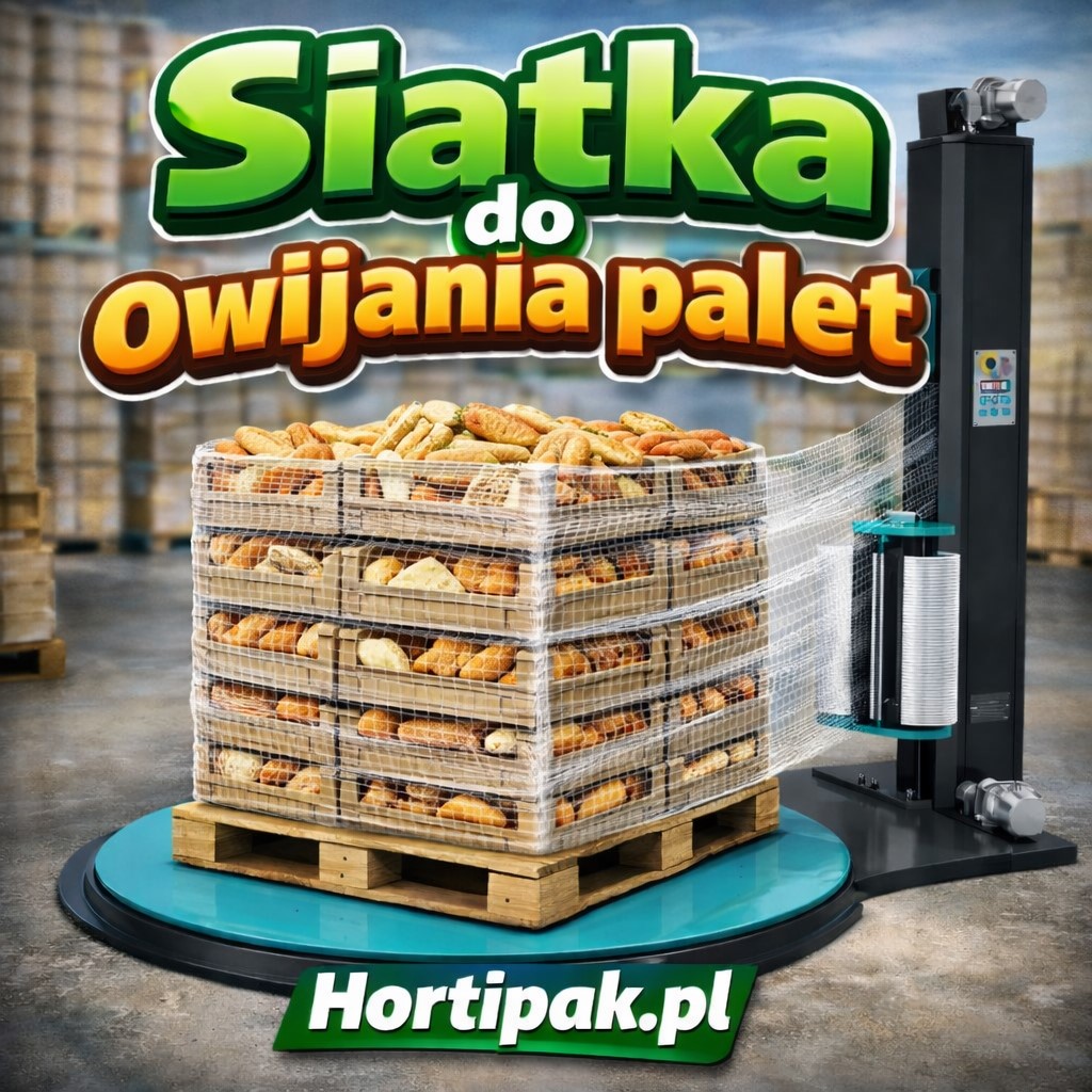 siatka do owijania palet z paieczywem
