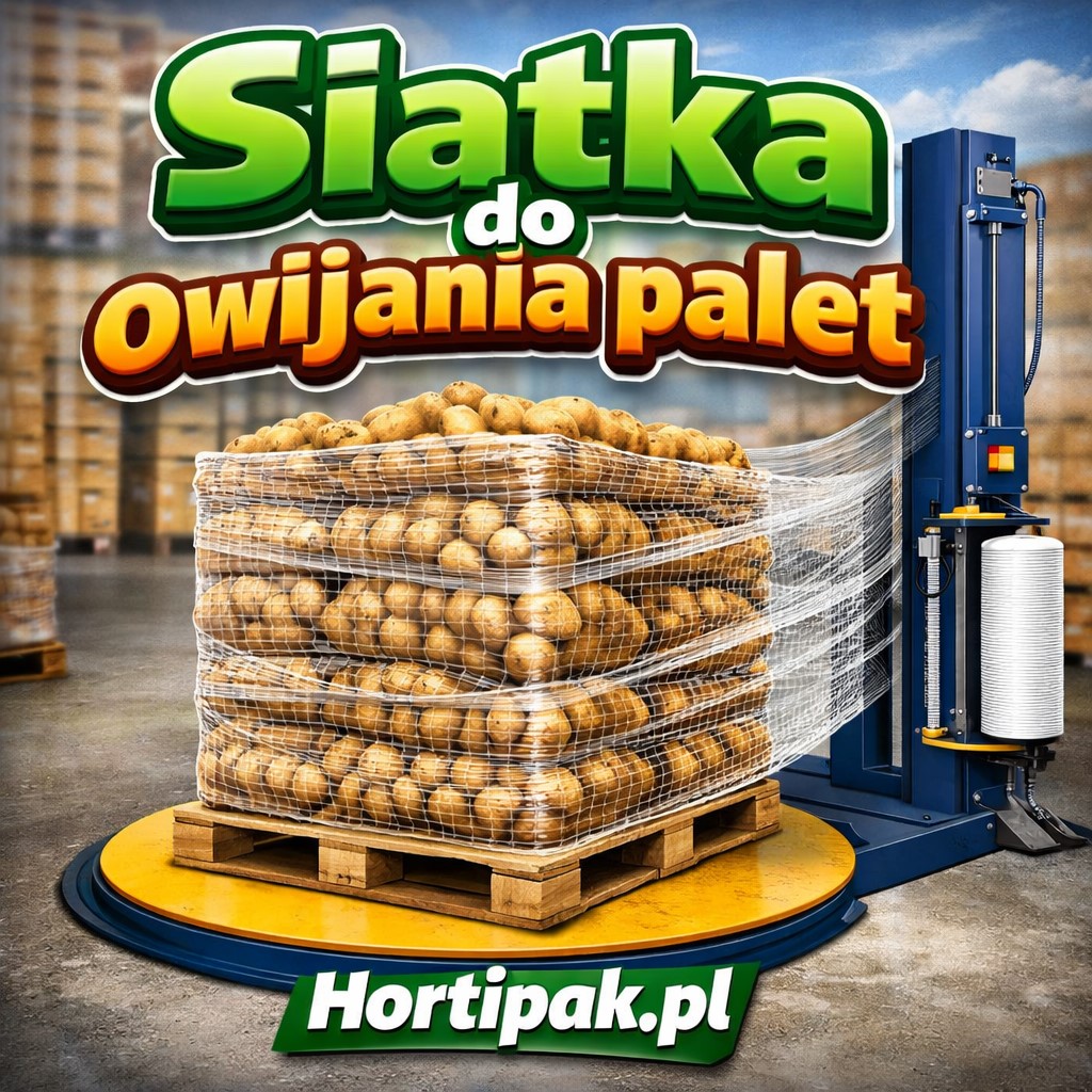 siatka do owijania palet: ziemniaki